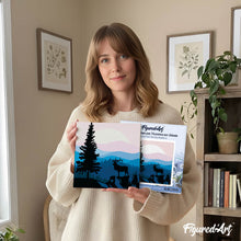 Carica l'immagine nel visualizzatore di Gallery, Mini Kit da Dipingere con i Numeri 20x20cm con cornice Maestoso cervo e paesaggio