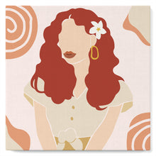 Carica l'immagine nel visualizzatore di Gallery, Mini Kit da Dipingere con i Numeri 20x20cm con cornice Fiore tra i capelli