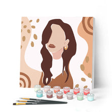 Carica l'immagine nel visualizzatore di Gallery, Mini Kit da Dipingere con i Numeri 20x20cm con cornice Donna pensierosa