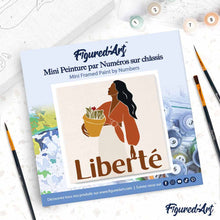 Carica l'immagine nel visualizzatore di Gallery, Mini Kit da Dipingere con i Numeri 20x20cm con cornice Libertà