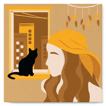 Carica l'immagine nel visualizzatore di Gallery, Mini Kit da Dipingere con i Numeri 20x20cm con cornice Guardando dalla finestra