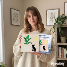 Carica l'immagine nel visualizzatore di Gallery, Mini Kit da Dipingere con i Numeri 20x20cm con cornice Micietto sotto la luna