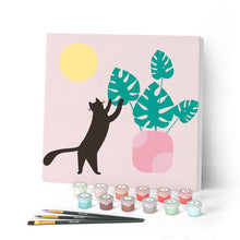 Carica l'immagine nel visualizzatore di Gallery, Mini Kit da Dipingere con i Numeri 20x20cm con cornice Micietto sotto al sole