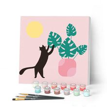 Carica l'immagine nel visualizzatore di Gallery, Mini Kit da Dipingere con i Numeri 20x20cm con cornice Micietto sotto al sole