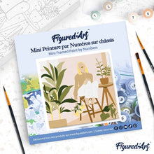 Carica l'immagine nel visualizzatore di Gallery, Mini Kit da Dipingere con i Numeri 20x20cm con cornice Fra le sue piante