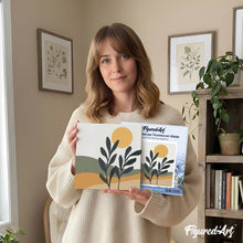 Carica l'immagine nel visualizzatore di Gallery, Mini Kit da Dipingere con i Numeri 20x20cm con cornice Paesaggio e pianta