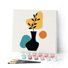 Carica l'immagine nel visualizzatore di Gallery, Mini Kit da Dipingere con i Numeri 20x20cm con cornice Decorazione in vaso 1