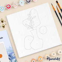 Carica l'immagine nel visualizzatore di Gallery, Mini Kit da Dipingere con i Numeri 20x20cm con cornice Decorazione in vaso 1