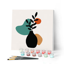 Carica l'immagine nel visualizzatore di Gallery, Mini Kit da Dipingere con i Numeri 20x20cm con cornice Decorazione in vaso 2