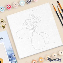 Carica l'immagine nel visualizzatore di Gallery, Mini Kit da Dipingere con i Numeri 20x20cm con cornice Decorazione in vaso 2