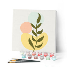 Carica l'immagine nel visualizzatore di Gallery, Mini Kit da Dipingere con i Numeri 20x20cm con cornice Felce 1