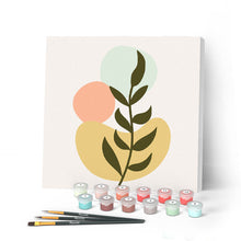 Carica l'immagine nel visualizzatore di Gallery, Mini Kit da Dipingere con i Numeri 20x20cm con cornice Felce 1