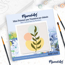 Carica l'immagine nel visualizzatore di Gallery, Mini Kit da Dipingere con i Numeri 20x20cm con cornice Felce 1