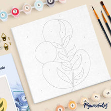 Carica l'immagine nel visualizzatore di Gallery, Mini Kit da Dipingere con i Numeri 20x20cm con cornice Felce 1