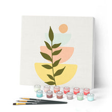 Carica l'immagine nel visualizzatore di Gallery, Mini Kit da Dipingere con i Numeri 20x20cm con cornice Felce 2
