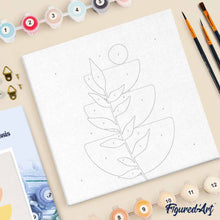 Carica l'immagine nel visualizzatore di Gallery, Mini Kit da Dipingere con i Numeri 20x20cm con cornice Felce 2
