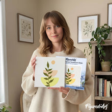 Carica l'immagine nel visualizzatore di Gallery, Mini Kit da Dipingere con i Numeri 20x20cm con cornice Felce 2