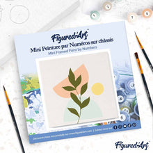 Carica l'immagine nel visualizzatore di Gallery, Mini Kit da Dipingere con i Numeri 20x20cm con cornice Felce 4