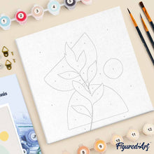 Carica l'immagine nel visualizzatore di Gallery, Mini Kit da Dipingere con i Numeri 20x20cm con cornice Felce 4