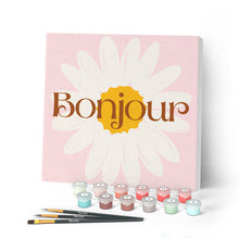 Carica l'immagine nel visualizzatore di Gallery, Mini Kit da Dipingere con i Numeri 20x20cm con cornice Bonjour