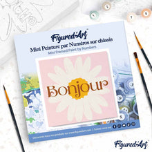 Carica l'immagine nel visualizzatore di Gallery, Mini Kit da Dipingere con i Numeri 20x20cm con cornice Bonjour
