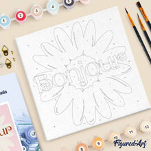 Carica l'immagine nel visualizzatore di Gallery, Mini Kit da Dipingere con i Numeri 20x20cm con cornice Bonjour