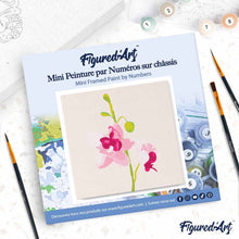 Carica l'immagine nel visualizzatore di Gallery, Mini Kit da Dipingere con i Numeri 20x20cm con cornice Orchidea