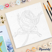 Carica l'immagine nel visualizzatore di Gallery, Mini Kit da Dipingere con i Numeri 20x20cm con cornice Bocciolo
