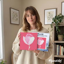 Carica l'immagine nel visualizzatore di Gallery, Mini Kit da Dipingere con i Numeri 20x20cm con cornice Tulipano rosa