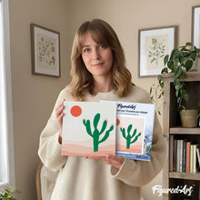 Carica l'immagine nel visualizzatore di Gallery, Mini Kit da Dipingere con i Numeri 20x20cm con cornice Cactus