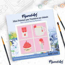 Carica l'immagine nel visualizzatore di Gallery, Mini Kit da Dipingere con i Numeri 20x20cm con cornice Prelibatezze