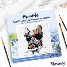 Carica l'immagine nel visualizzatore di Gallery, Mini Kit da Dipingere con i Numeri 20x20cm con cornice Bull dog cool