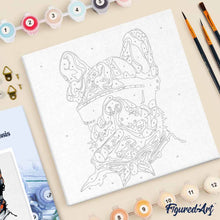 Carica l'immagine nel visualizzatore di Gallery, Mini Kit da Dipingere con i Numeri 20x20cm con cornice Bull dog cool