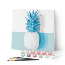 Carica l'immagine nel visualizzatore di Gallery, Mini Kit da Dipingere con i Numeri 20x20cm con cornice Ananas