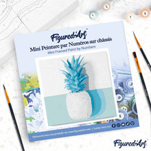 Carica l'immagine nel visualizzatore di Gallery, Mini Kit da Dipingere con i Numeri 20x20cm con cornice Ananas
