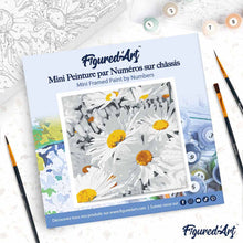 Carica l'immagine nel visualizzatore di Gallery, Mini Kit da Dipingere con i Numeri 20x20cm con cornice Pretty Daisies