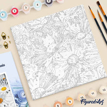 Carica l'immagine nel visualizzatore di Gallery, Mini Kit da Dipingere con i Numeri 20x20cm con cornice Pretty Daisies