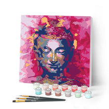 Carica l'immagine nel visualizzatore di Gallery, Mini Kit da Dipingere con i Numeri 20x20cm con cornice Prezioso Buddha