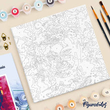 Carica l'immagine nel visualizzatore di Gallery, Mini Kit da Dipingere con i Numeri 20x20cm con cornice Prezioso Buddha