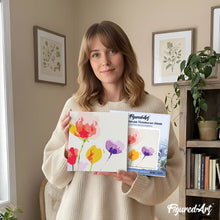 Carica l'immagine nel visualizzatore di Gallery, Mini Kit da Dipingere con i Numeri 20x20cm con cornice Petali colorati