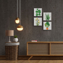 Carica l'immagine nel visualizzatore di Gallery, Mini Kit da Dipingere con i Numeri 20x20cm con cornice Le foglie di Monstera