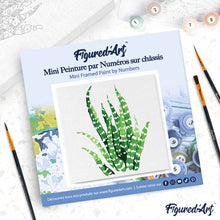 Carica l'immagine nel visualizzatore di Gallery, Mini Kit da Dipingere con i Numeri 20x20cm con cornice Sansevieria