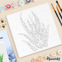 Carica l'immagine nel visualizzatore di Gallery, Mini Kit da Dipingere con i Numeri 20x20cm con cornice Sansevieria