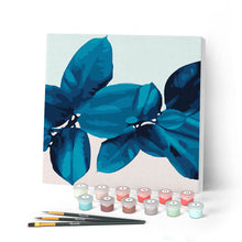 Carica l'immagine nel visualizzatore di Gallery, Mini Kit da Dipingere con i Numeri 20x20cm con cornice Foliage
