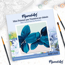 Carica l'immagine nel visualizzatore di Gallery, Mini Kit da Dipingere con i Numeri 20x20cm con cornice Foliage