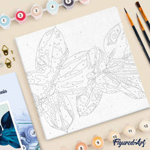 Carica l'immagine nel visualizzatore di Gallery, Mini Kit da Dipingere con i Numeri 20x20cm con cornice Foliage