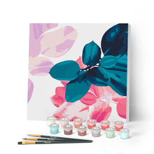 Carica l'immagine nel visualizzatore di Gallery, Mini Kit da Dipingere con i Numeri 20x20cm con cornice Foliage 2