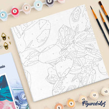 Carica l'immagine nel visualizzatore di Gallery, Mini Kit da Dipingere con i Numeri 20x20cm con cornice Foliage 2