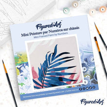 Carica l'immagine nel visualizzatore di Gallery, Mini Kit da Dipingere con i Numeri 20x20cm con cornice Foglia di palma areca