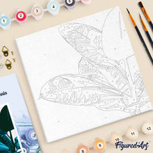 Carica l'immagine nel visualizzatore di Gallery, Mini Kit da Dipingere con i Numeri 20x20cm con cornice Ficus